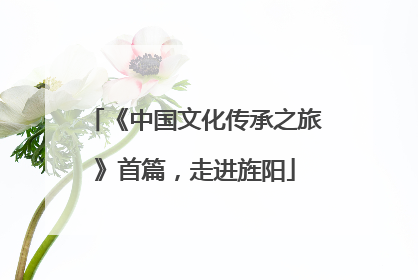《中国文化传承之旅》首篇，走进旌阳