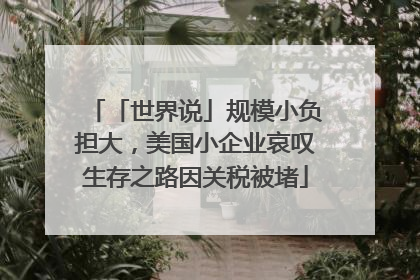 「世界说」规模小负担大，美国小企业哀叹生存之路因关税被堵