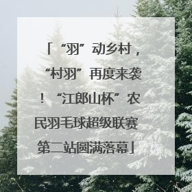 “羽”动乡村，“村羽”再度来袭！“江郎山杯”农民羽毛球超级联赛第二站圆满落幕