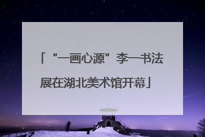“一画心源”李一书法展在湖北美术馆开幕