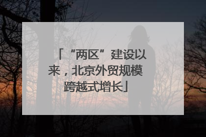“两区”建设以来，北京外贸规模跨越式增长