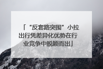 “反套路突围”小拉出行凭差异化优势在行业竞争中脱颖而出