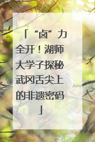“卤”力全开！湖师大学子探秘武冈舌尖上的非遗密码