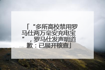 “多所高校禁用罗马仕两万毫安充电宝”，罗马仕发声明道歉：已展开核查