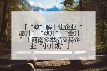 “政”解丨让企业“愿升”“敢升”“会升”！河南多举措支持企业“小升规”