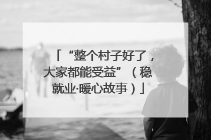 “整个村子好了，大家都能受益”（稳就业·暖心故事）