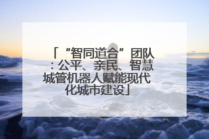 “智同道合”团队：公平、亲民、智慧城管机器人赋能现代化城市建设