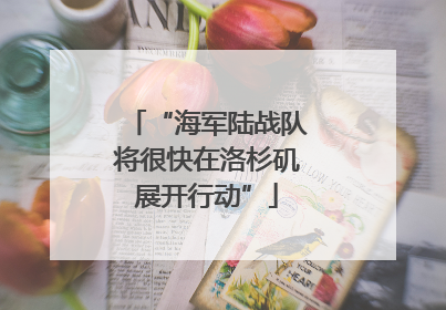 “海军陆战队将很快在洛杉矶展开行动”
