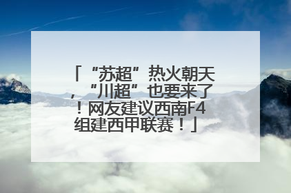 “苏超”热火朝天，“川超”也要来了！网友建议西南F4组建西甲联赛！