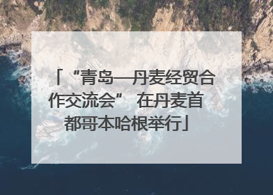 “青岛—丹麦经贸合作交流会” 在丹麦首都哥本哈根举行