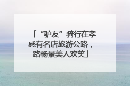 “驴友”骑行在孝感有名店旅游公路，路畅景美人欢笑