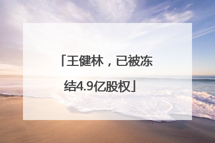 王健林，已被冻结4.9亿股权