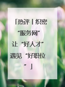 热评丨织密“服务网” 让“好人才”遇见“好职位”