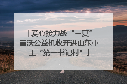 爱心接力战“三夏” 雷沃公益机收开进山东重工“第一书记村”