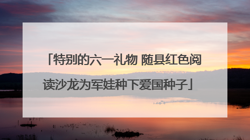 特别的六一礼物 随县红色阅读沙龙为军娃种下爱国种子