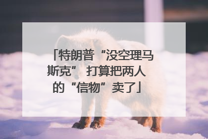 特朗普“没空理马斯克” 打算把两人的“信物”卖了