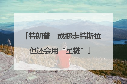 特朗普：或挪走特斯拉 但还会用“星链”