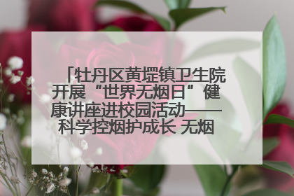 牡丹区黄堽镇卫生院开展“世界无烟日”健康讲座进校园活动——科学控烟护成长 无烟环境助健康