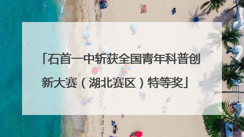 石首一中斩获全国青年科普创新大赛（湖北赛区）特等奖