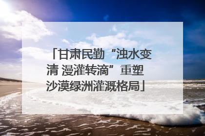 甘肃民勤“浊水变清 漫灌转滴”重塑沙漠绿洲灌溉格局
