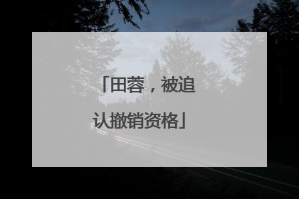 田蓉，被追认撤销资格