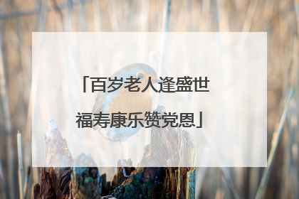 百岁老人逢盛世 福寿康乐赞党恩