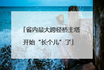 省内最大跨径桥主塔开始“长个儿”了