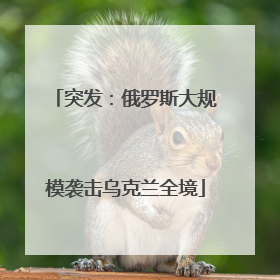 突发：俄罗斯大规模袭击乌克兰全境