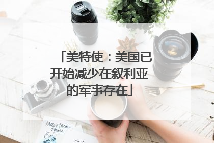 美特使：美国已开始减少在叙利亚的军事存在
