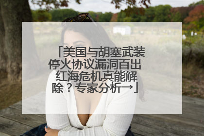 美国与胡塞武装停火协议漏洞百出 红海危机真能解除？专家分析→
