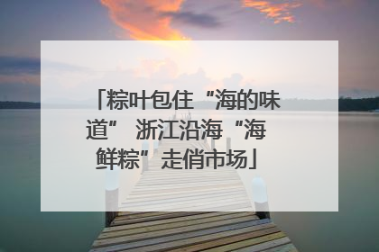 粽叶包住“海的味道” 浙江沿海“海鲜粽”走俏市场