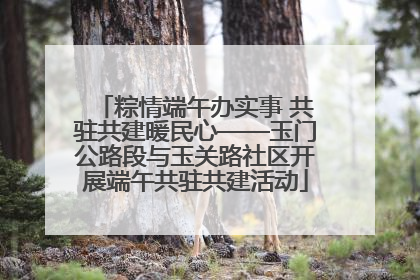 粽情端午办实事 共驻共建暖民心——玉门公路段与玉关路社区开展端午共驻共建活动