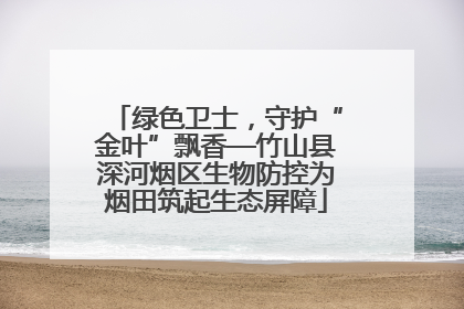 绿色卫士，守护“金叶”飘香—竹山县深河烟区生物防控为烟田筑起生态屏障