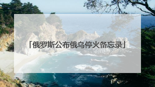 俄罗斯公布俄乌停火备忘录