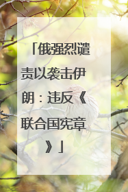 俄强烈谴责以袭击伊朗：违反《联合国宪章》