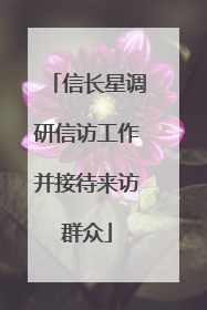 信长星调研信访工作并接待来访群众
