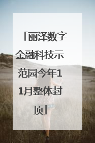 丽泽数字金融科技示范园今年11月整体封顶