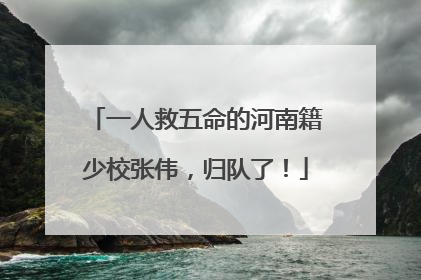 一人救五命的河南籍少校张伟，归队了！