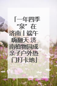一年四季 “泉”在济南丨端午嗨翻天 济南植物园成亲子户外热门打卡地