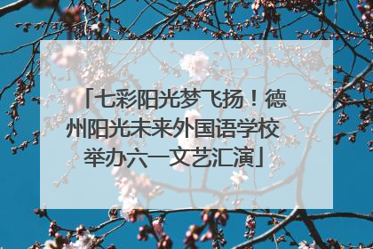 七彩阳光梦飞扬！德州阳光未来外国语学校举办六一文艺汇演