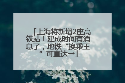 上海将新增2座高铁站！建成时间有消息了，地铁“换乘王”可直达→