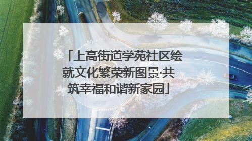 上高街道学苑社区绘就文化繁荣新图景·共筑幸福和谐新家园