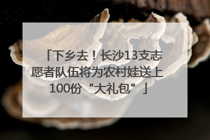 下乡去！长沙13支志愿者队伍将为农村娃送上100份“大礼包”
