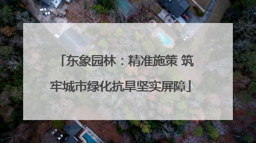 东象园林：精准施策 筑牢城市绿化抗旱坚实屏障
