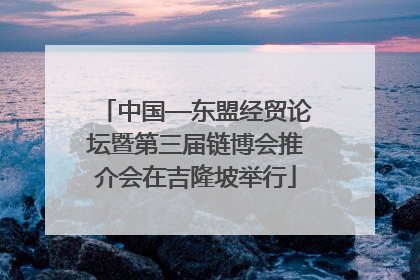 中国—东盟经贸论坛暨第三届链博会推介会在吉隆坡举行
