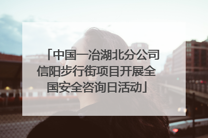 中国一冶湖北分公司信阳步行街项目开展全国安全咨询日活动