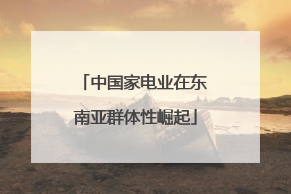 中国家电业在东南亚群体性崛起