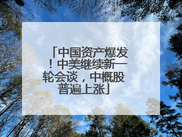 中国资产爆发！中美继续新一轮会谈，中概股普遍上涨