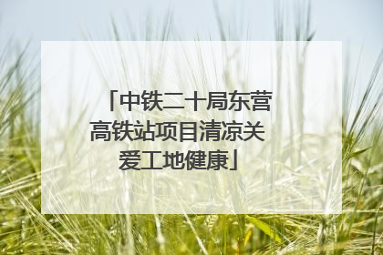 中铁二十局东营高铁站项目清凉关爱工地健康