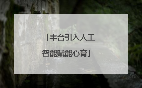 丰台引入人工智能赋能心育